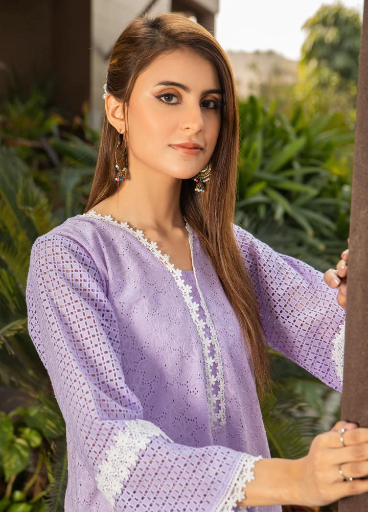 Naaz Couture Casual Pret  Chikankari Lawn Kurta NC23NK-2 Lilac