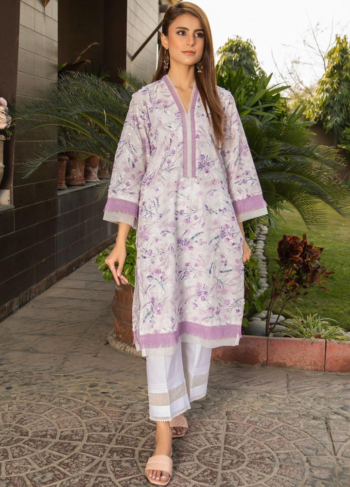 Naaz Couture Casual Pret  Chikankari Lawn Kurta NC23NK-2 Lilac-2