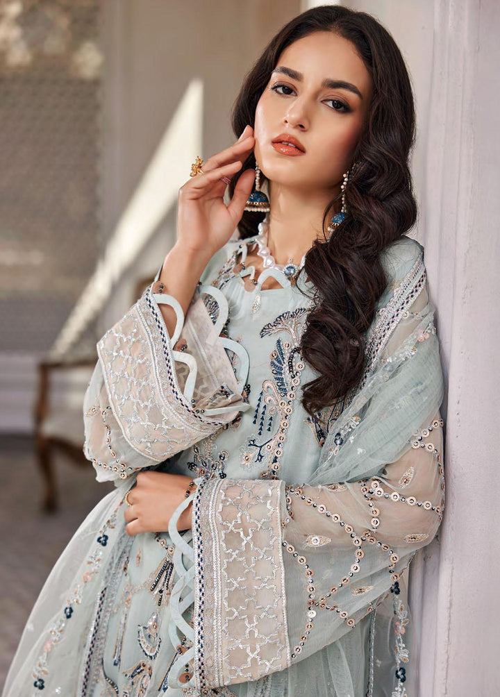 Nafasat By Emaan Adeel Embroidered Chiffon Suits Unstitched 3 Piece EA23-N2 NF-202 - Luxury Collection