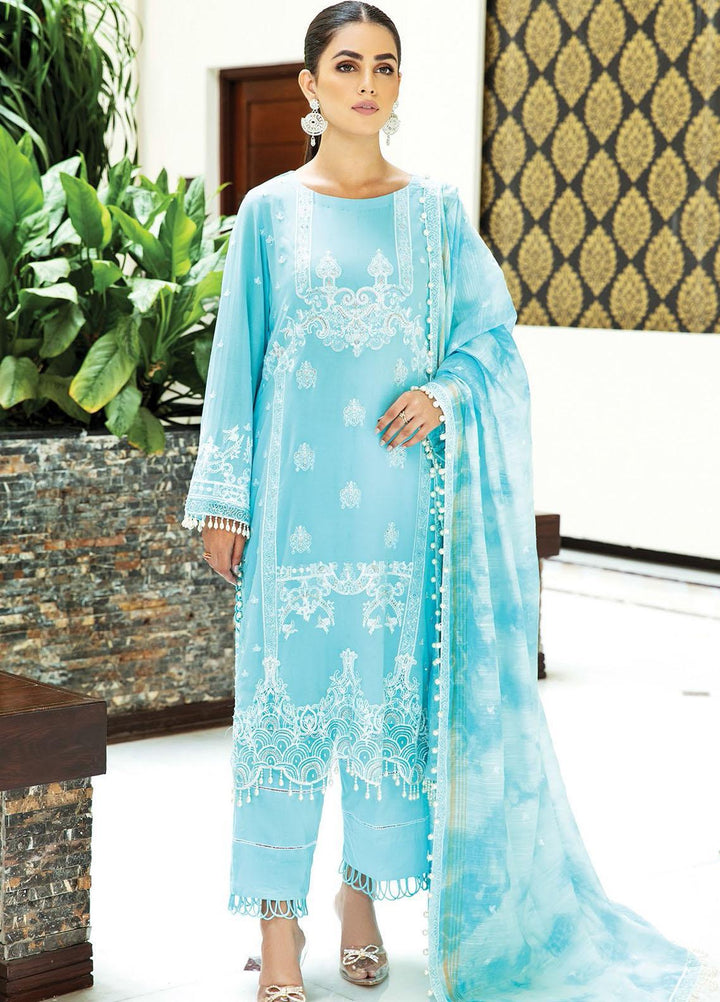 Nafasat by House of Nawab Embroidered Lawn Suits Unstitched 3 Piece HON21NF 07 MIRAAL - Luxury Collection