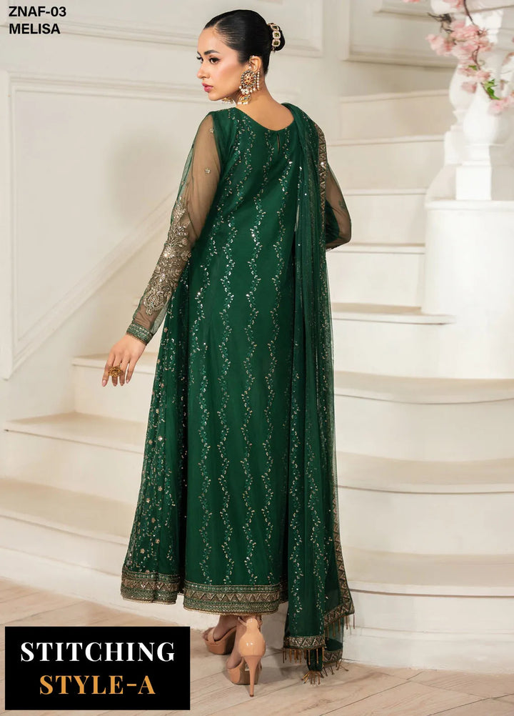 Nafees by Zarif Embroidered Net Suit Unstitched 3 Piece ZF25NF ZNAF-03 Melisa - Formals Collection