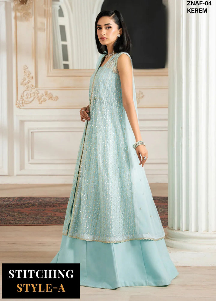 Nafees by Zarif Embroidered Net Suit Unstitched 3 Piece ZF25NF ZNAF-04 Kerem - Formals Collection
