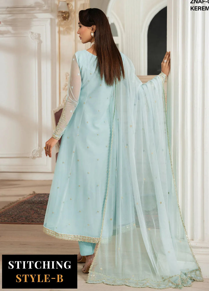Nafees by Zarif Embroidered Net Suit Unstitched 3 Piece ZF25NF ZNAF-04 Kerem - Formals Collection