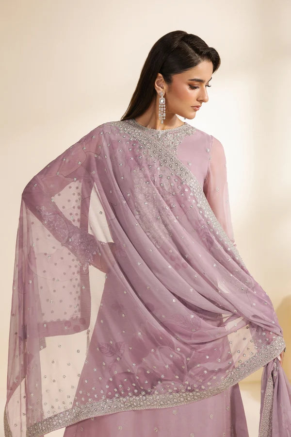 Meraki by Zarif Unstitched Embroidered Chiffon 3 Piece Suit ZR26UCM NAHLA 04 - Festive Collection