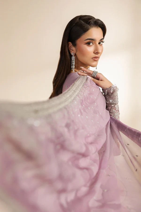 Meraki by Zarif Unstitched Embroidered Chiffon 3 Piece Suit ZR26UCM NAHLA 04 - Festive Collection