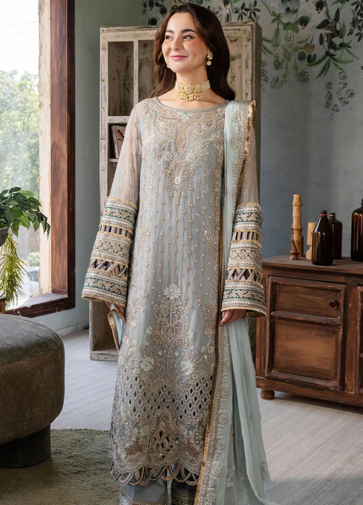 Naina By Imrozia Embroidered Chiffon Suit Unstitched 3 Piece IMP24N I-190 Rumman - Formals Collection