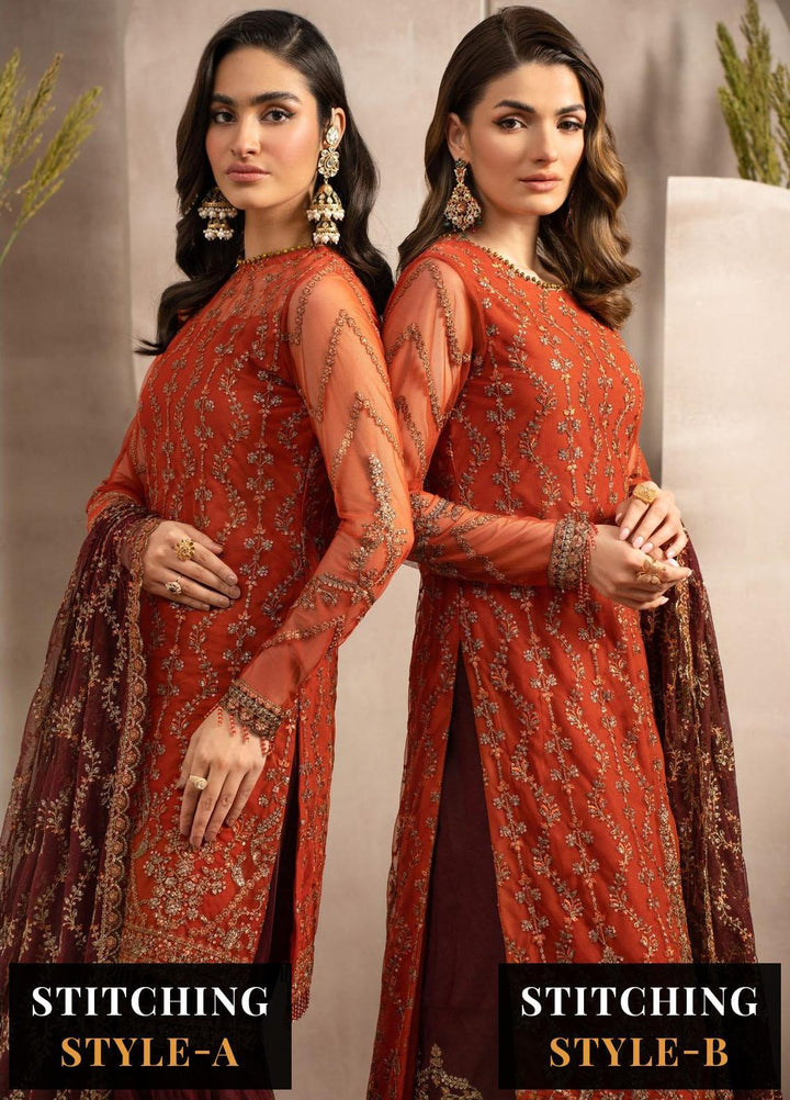 Naqsh By Zarif Embroidered Net Suits Unstitched 4 Piece ZR25UF ZRN 02 Amarah - Festive Collection