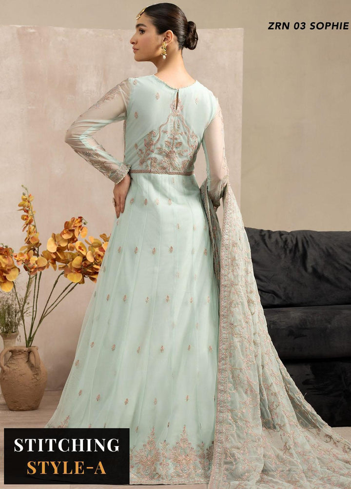 Naqsh By Zarif Embroidered Net Suits Unstitched 3 Piece ZF23NQ ZRN 03 Sophie - Festive Collection