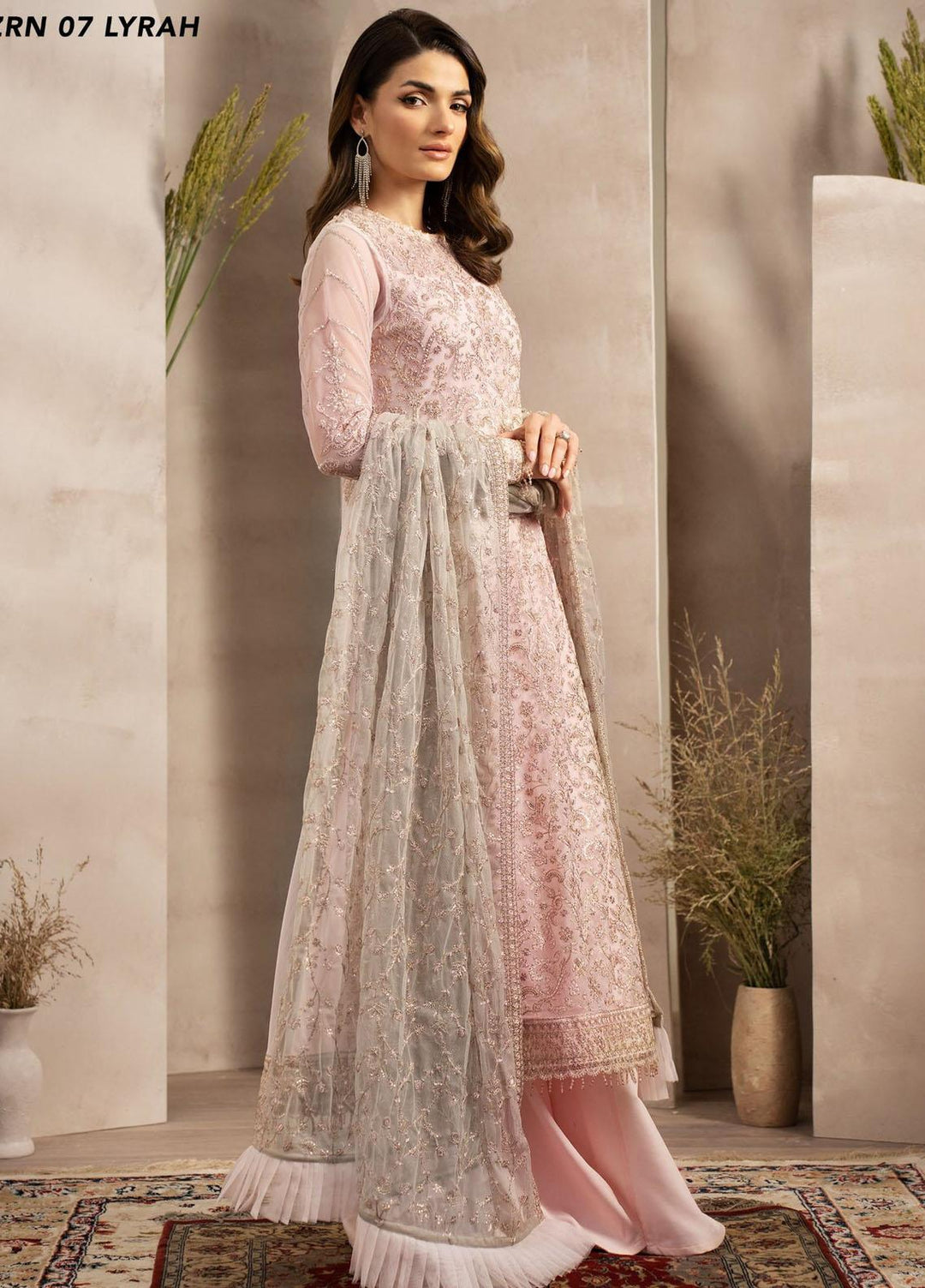 Naqsh By Zarif Embroidered Net Suits Unstitched 3 Piece ZF23NQ ZRN 07 Lyrah - Festive Collection