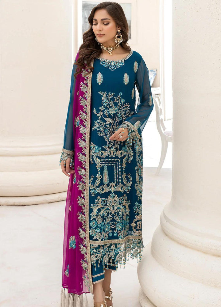 Naqsh Majestic By Imrozia Premium Embroidered Chiffon Suits Unstitched 3 Piece IMP23NM M-52 Martha - Festive Collection