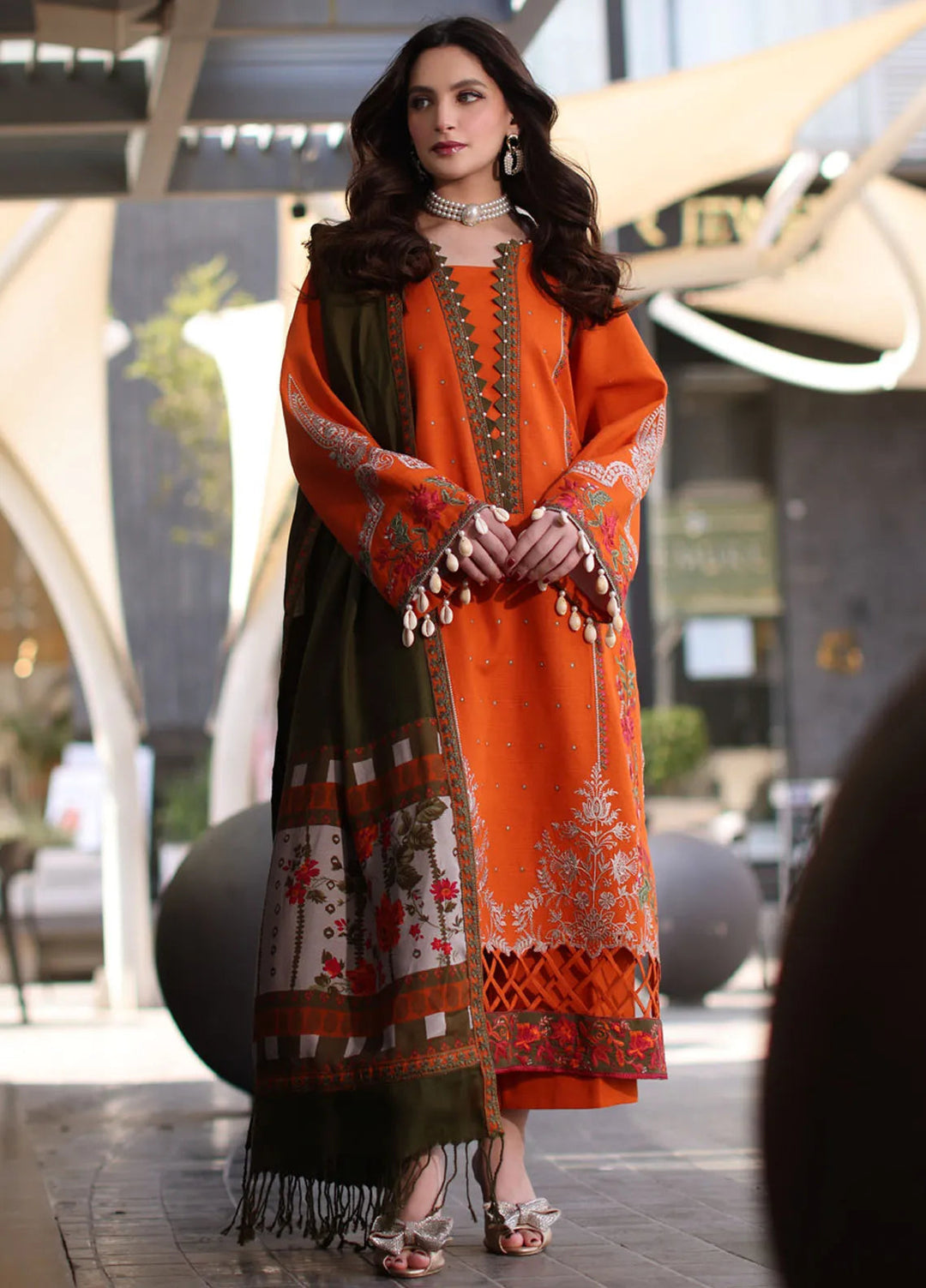 Naranji by Charizma Embroidered Khaddar Suit Unstitched 3 Piece CSR24N CNW4-05 - Winter Collection
