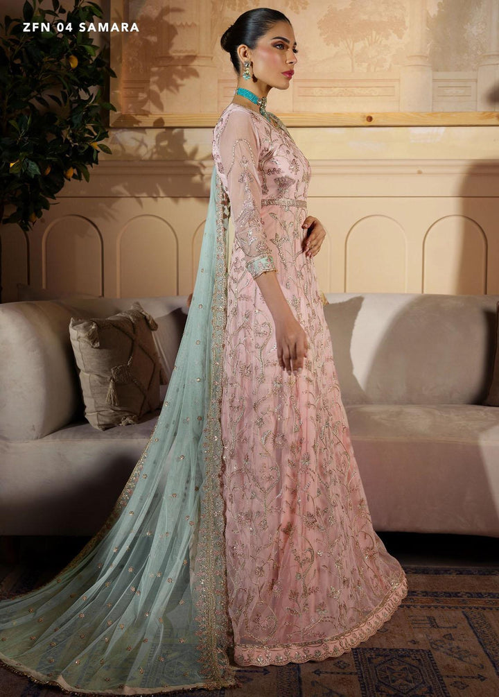 Nauroz By Zarif Embroidered Net Suits Unstitched 3 Piece ZF23NZ ZFN 04 Samara - Festive Collection