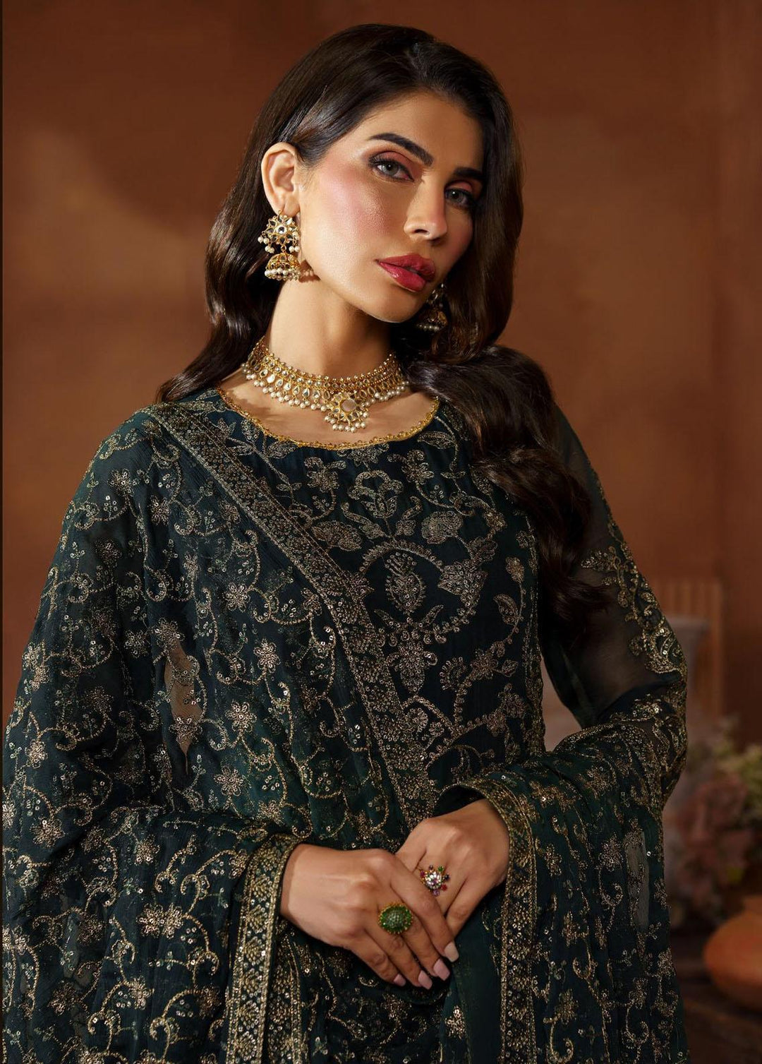 Nauroz By Zarif Embroidered Chiffon Suits Unstitched 3 Piece ZF23NZ ZFN 08 Hamayal - Festive Collection