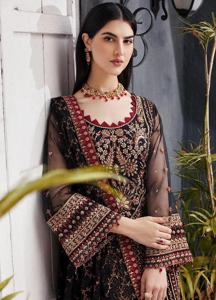 Nawabzadi By Emaan Adeel Embroidered Organza Suits Unstitched 3 Piece NZ23EA NW-03 - Luxury Collection