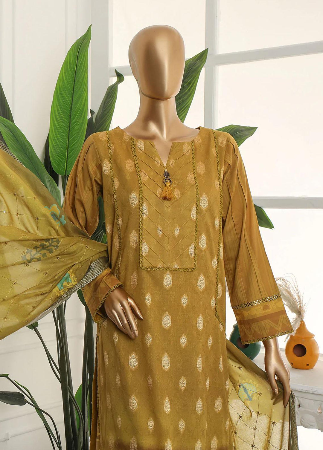 Nayaab By HZ Textiles Embroidered Jacquard Suits Unstitched 3 Piece HZ23N TJ-15987 - Winter Collection