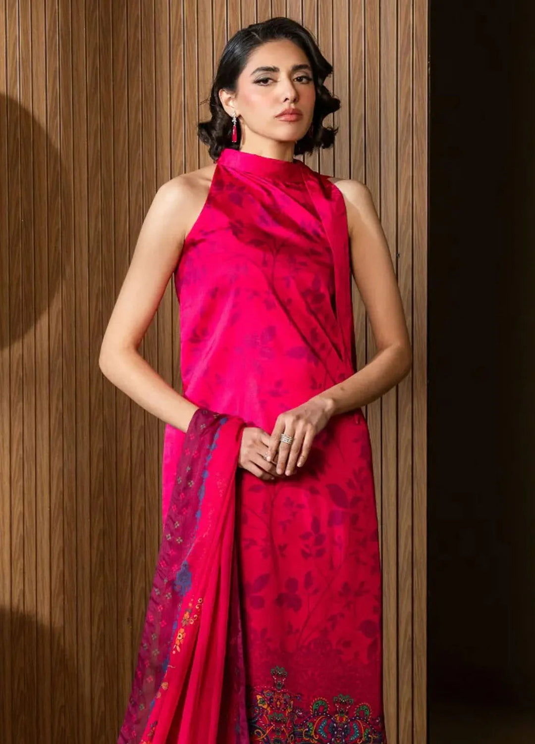 Nazm by Maryum N Maria Printed Silk Suits Unstitched 3 Piece MNM25N MS50456-Fable - Fall Collection