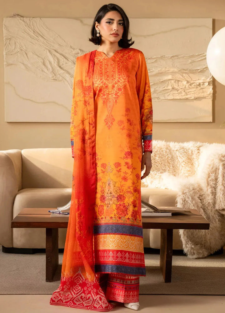 Nazm by Maryum N Maria Printed Silk Suits Unstitched 3 Piece MNM25N MS50457-Ophelia - Fall Collection