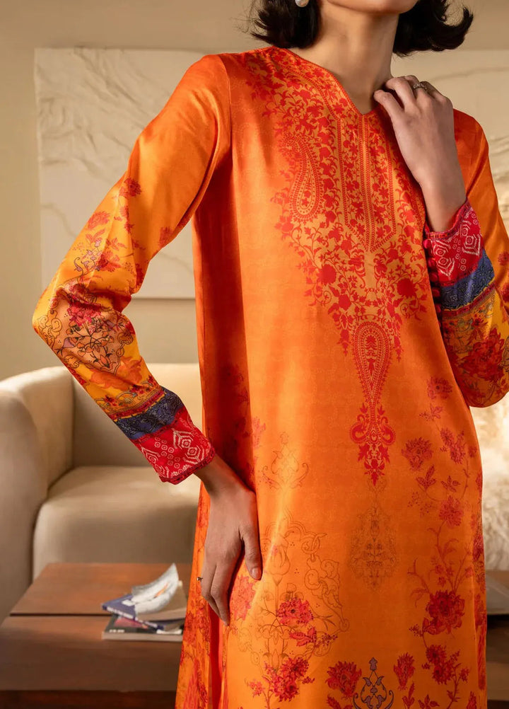 Nazm by Maryum N Maria Printed Silk Suits Unstitched 3 Piece MNM25N MS50457-Ophelia - Fall Collection