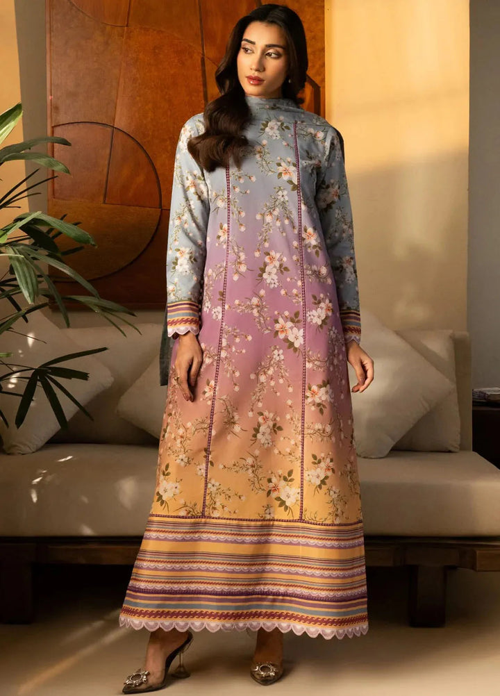 Nazm by Maryum N Maria Printed Silk Suits Unstitched 3 Piece MNM25N MS50458-Lana - Fall Collection