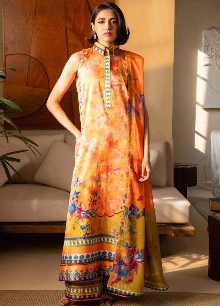 Nazm by Maryum N Maria Printed Silk Suits Unstitched 3 Piece MNM25N MS50460-Sasha - Fall Collection