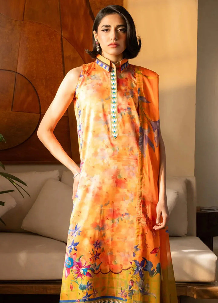 Nazm by Maryum N Maria Printed Silk Suits Unstitched 3 Piece MNM25N MS50460-Sasha - Fall Collection