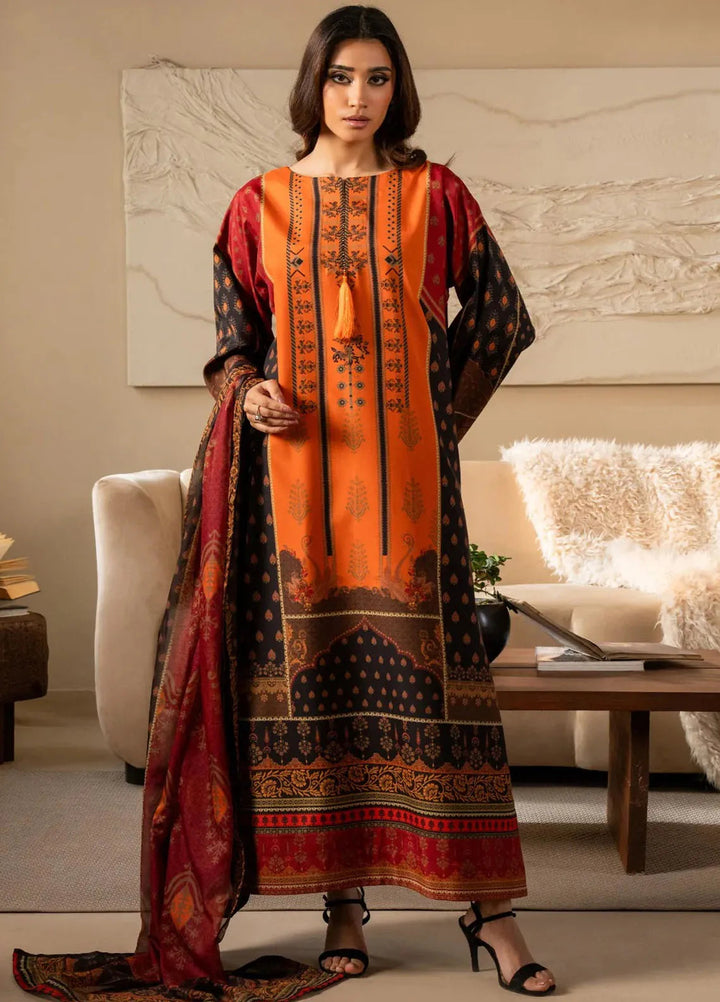 Nazm by Maryum N Maria Printed Silk Suits Unstitched 3 Piece MNM25N MS50463-Selena - Fall Collection