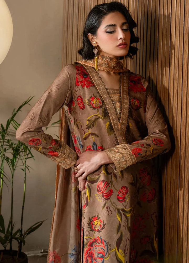 Nazm by Maryum N Maria Printed Silk Suits Unstitched 3 Piece MNM25N MS50468-Sophia - Fall Collection