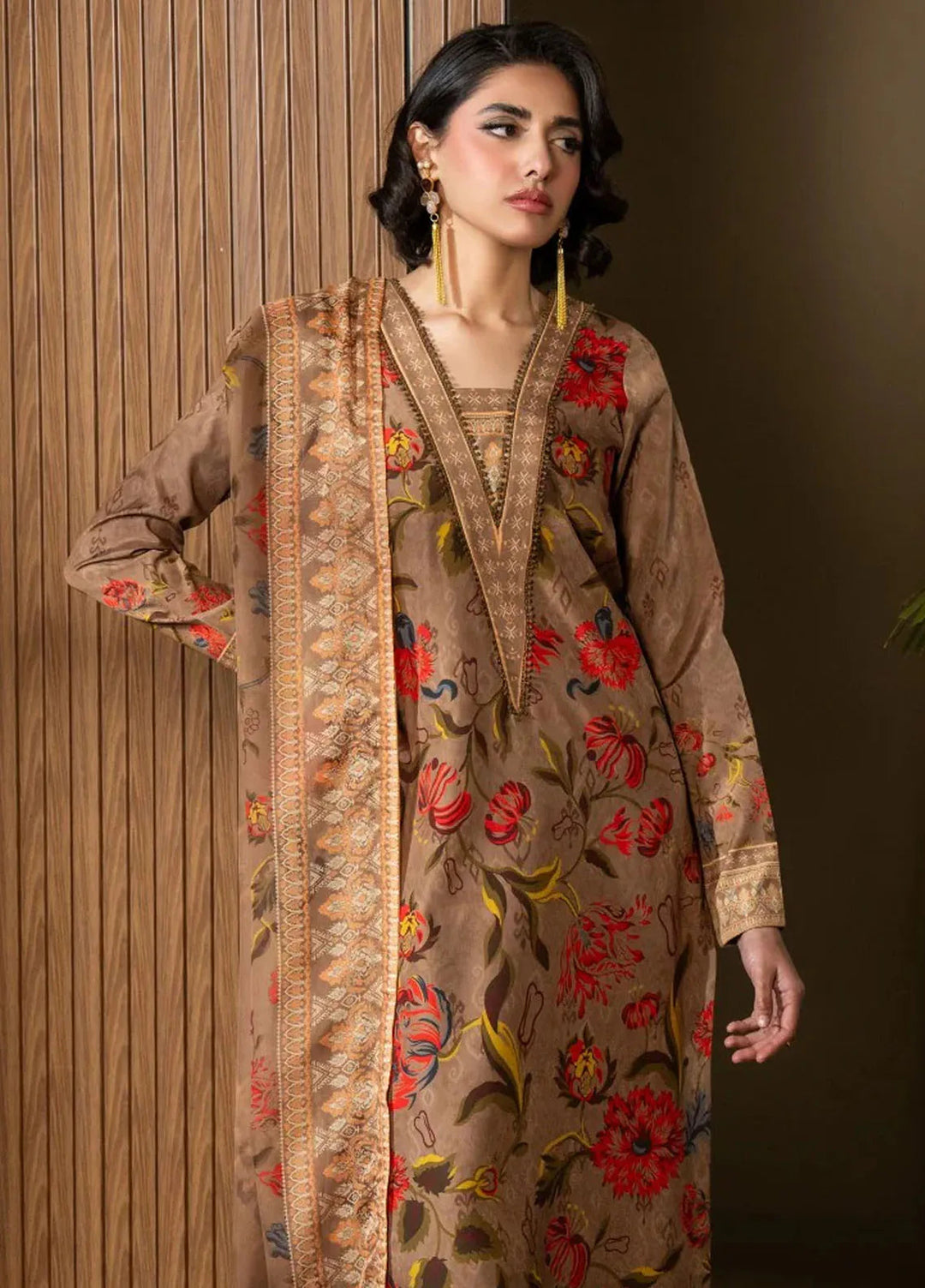 Nazm by Maryum N Maria Printed Silk Suits Unstitched 3 Piece MNM25N MS50468-Sophia - Fall Collection