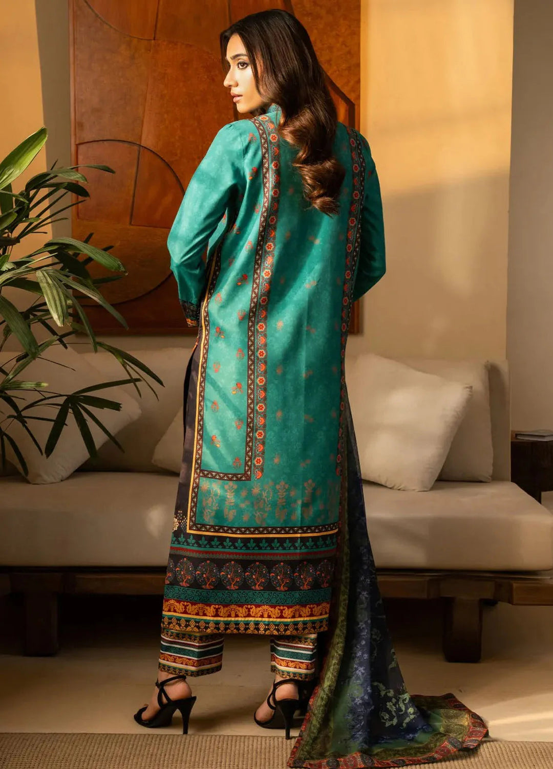 Nazm by Maryum N Maria Printed Silk Suits Unstitched 3 Piece MNM25N MS50469-Liyana - Fall Collection