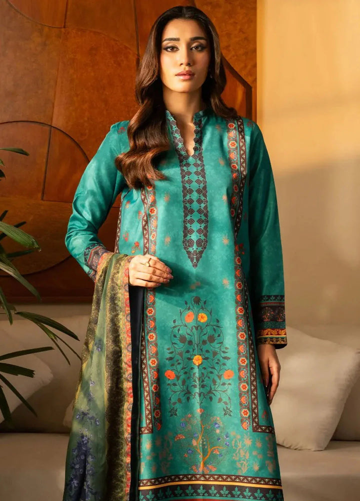 Nazm by Maryum N Maria Printed Silk Suits Unstitched 3 Piece MNM25N MS50469-Liyana - Fall Collection