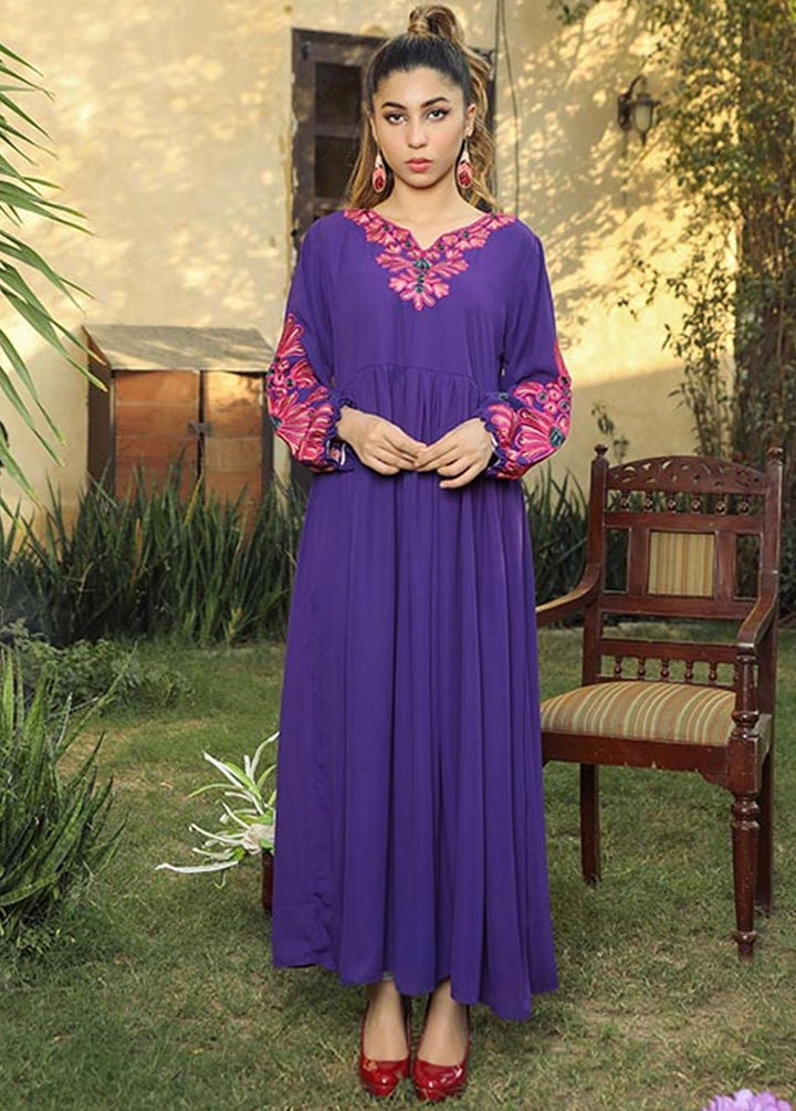 Nazmina Pret Embroidered Crepe Frock NZ23F NE-36 VIBRANT MOVE