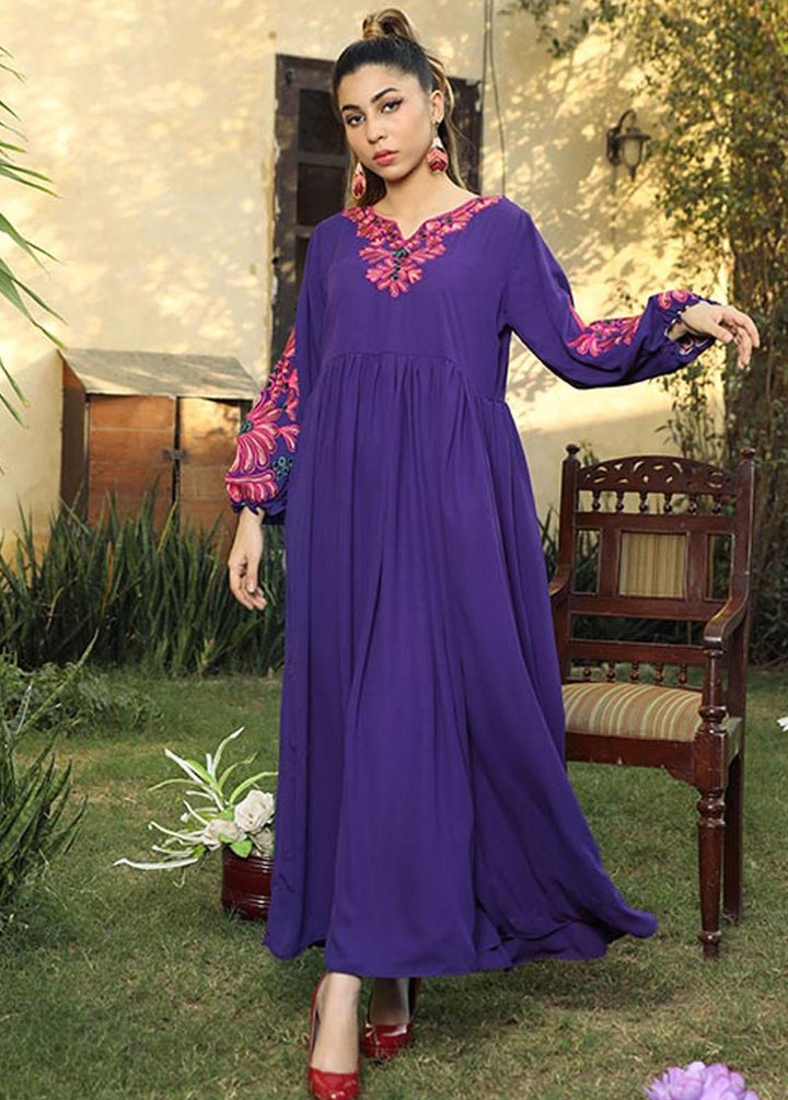 Nazmina Pret Embroidered Crepe Frock NZ23F NE-36 VIBRANT MOVE