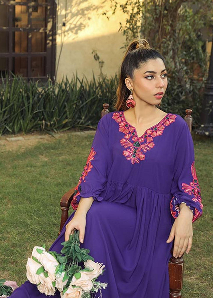 Nazmina Pret Embroidered Crepe Frock NZ23F NE-36 VIBRANT MOVE