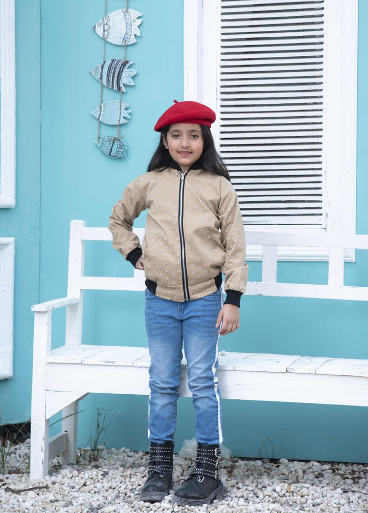 Nazmina Denim Stylish Jackets for Girls -  TDk-05 Camel Wrap