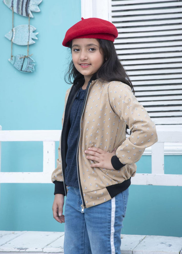 Nazmina Denim Stylish Jackets for Girls -  TDk-05 Camel Wrap