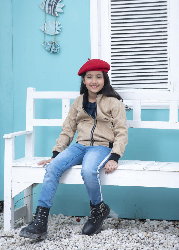 Nazmina Denim Stylish Jackets for Girls -  TDk-05 Camel Wrap
