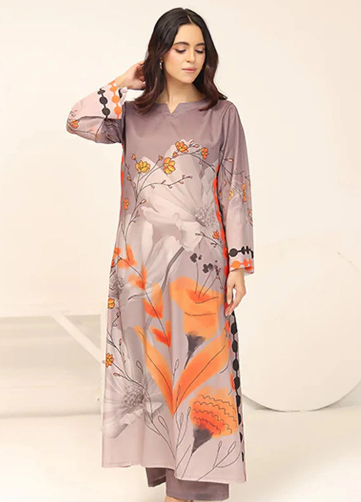 Nazmina Pret Casual Crepe 2 Piece Suit Desert Rose CF-08