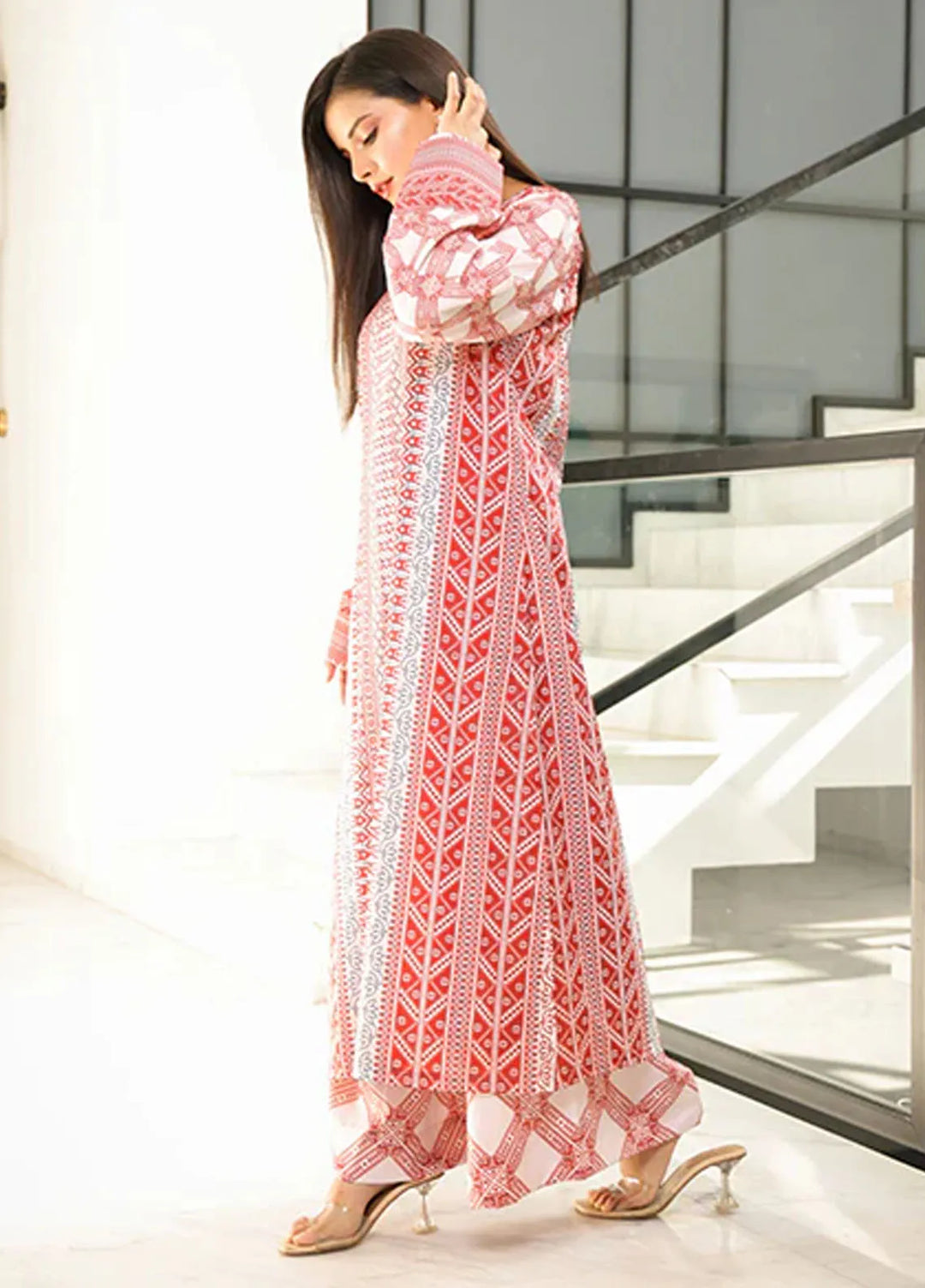 Nazmina Pret Printed Crepe 2 Piece Suit Astral Queen ZA-12