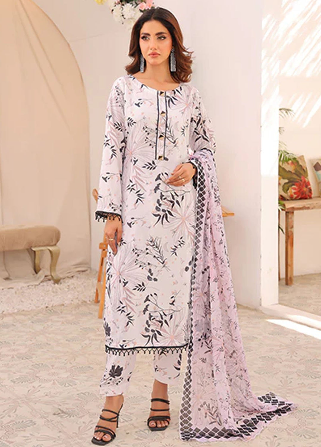 Nazmina Pret Printed Swiss Lawn 3 Piece Suit Stellar Vision