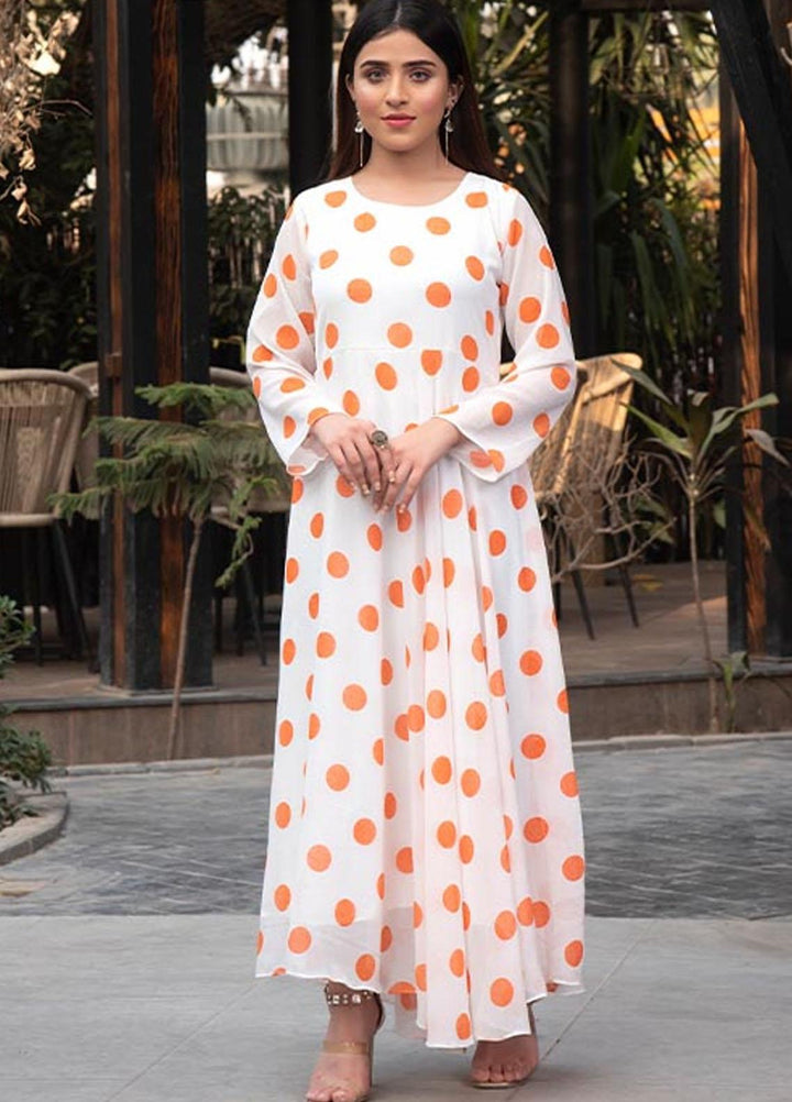 Nazmina Pret  Chiffon Western Dress NZ23TSN FIRE BALLS FR-575