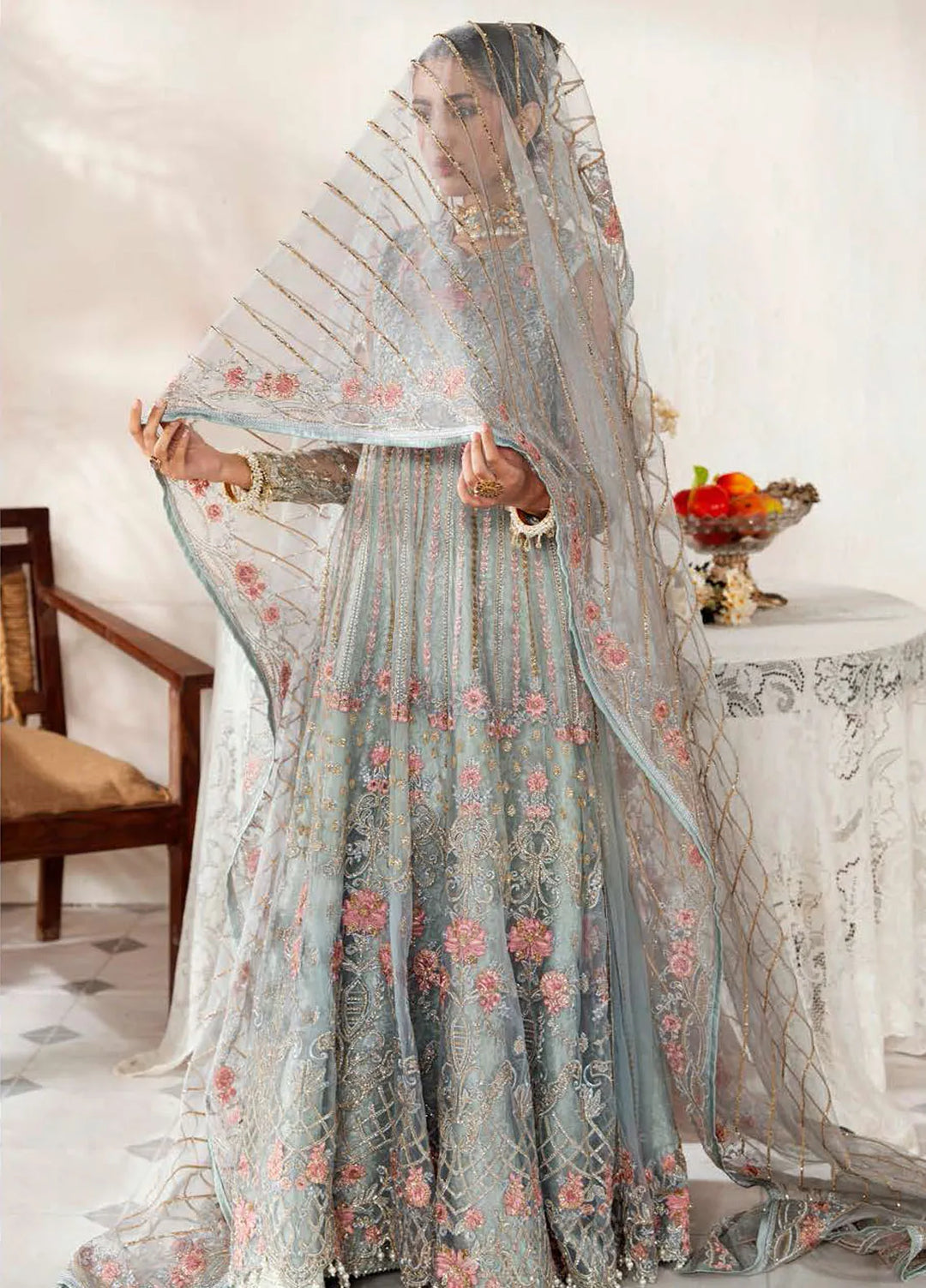 Nazneen by Avyana  Embroidered Net Suit Unstitched 4 Piece AV24N Amerah - Formal Collection