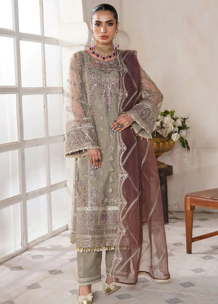 Nazneen by Avyana  Embroidered Net Suit Unstitched 4 Piece AV24N Inara - Formal Collection