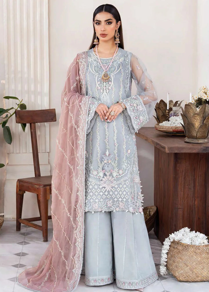 Nazneen by Avyana  Embroidered Net Suit Unstitched 4 Piece AV24N Mahtab - Formal Collection