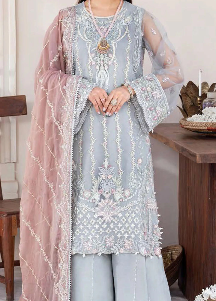 Nazneen by Avyana  Embroidered Net Suit Unstitched 4 Piece AV24N Mahtab - Formal Collection