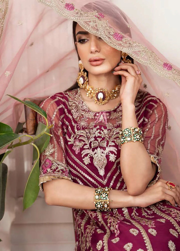 Nazneen by Avyana  Embroidered Net Suit Unstitched 4 Piece AV24N Ruzena - Formal Collection