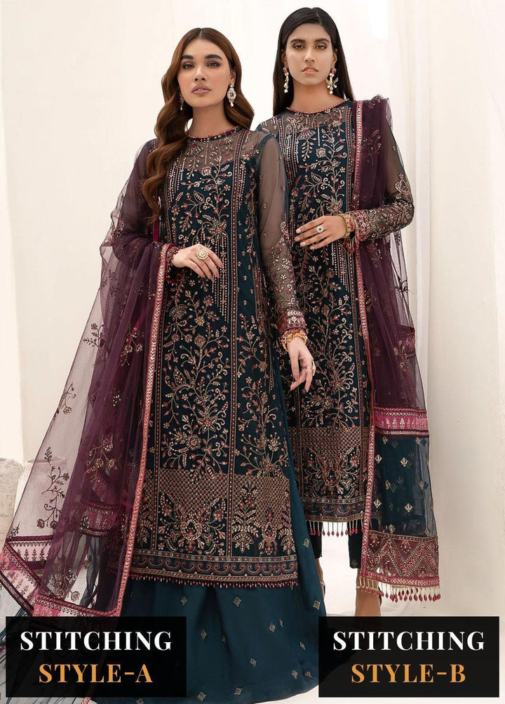 Nazneen By Zarif Embroidered Net Suits Unstitched 3 Piece ZF23N ZN 01 Glory - Luxury Formal Collection