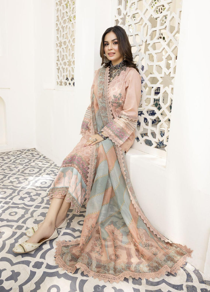 Neelos Embroidered Lawn Suits Unstitched 3 Piece NL22EL NOORI - Summer Collection