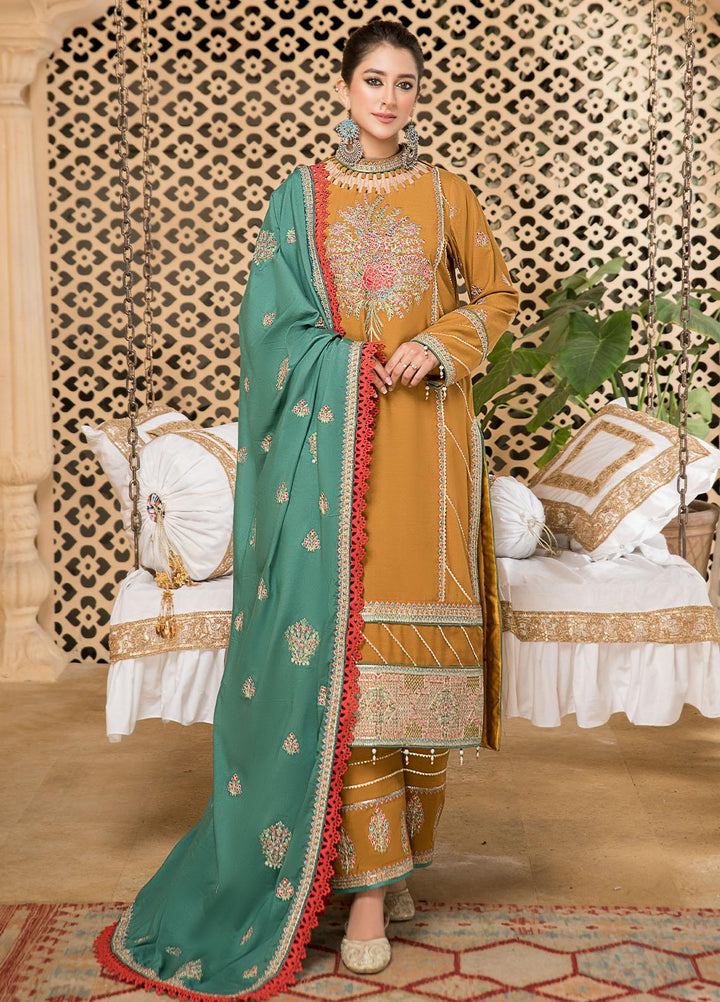 Neelos Embroidered Karandi Suits Unstitched 3 Piece NL22W Meharma - Winter Collection