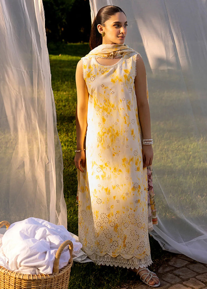 Neeshay Embroidered Lawn Suit Unstitched 3 Piece NSH24P Sunsplash - Summer Collection