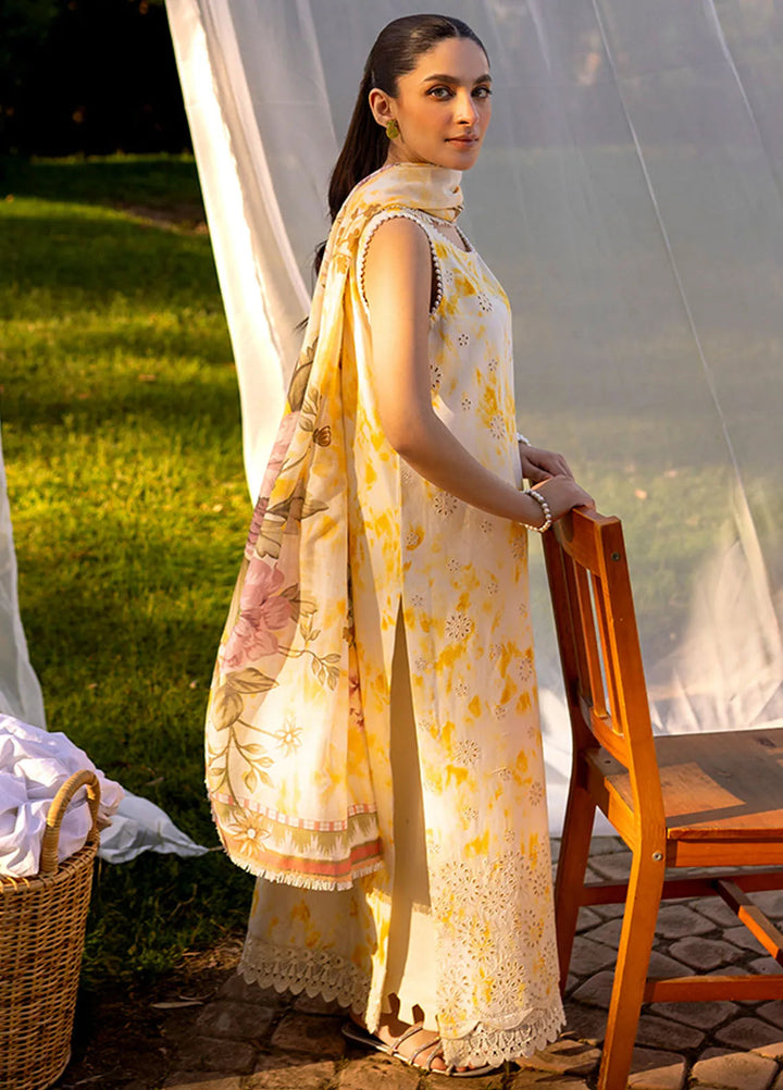 Neeshay Embroidered Lawn Suit Unstitched 3 Piece NSH24P Sunsplash - Summer Collection